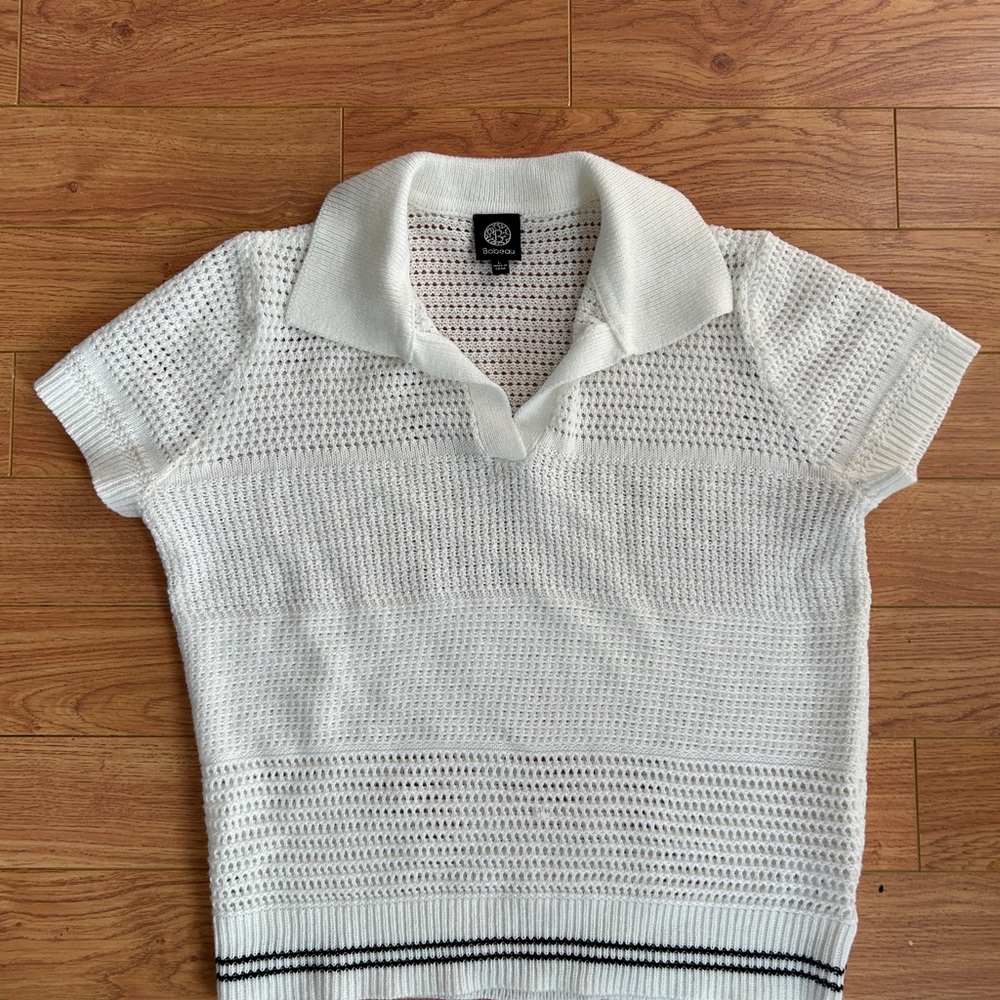 Tennis Knit Polo Top
